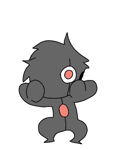 a drawing of a cartoon character with a red heart in the middle of his chest