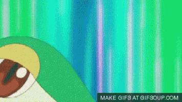a close up of a cartoon character 's eye with the words make gifs at gifsoup.com underneath