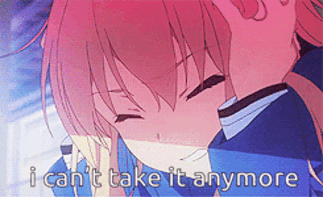 a picture of a girl with the words i can t take it anymore