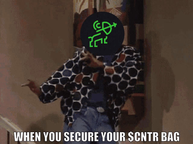 a meme that says when you secure your $ cntr bag