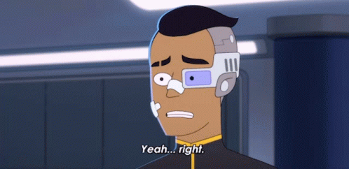 Yeah Right Ensign Rutherford GIF - Yeah Right Ensign Rutherford Star Trek Lower Decks GIFs