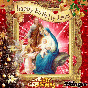 Merry Christmas Happy Birthday Jesus GIF
