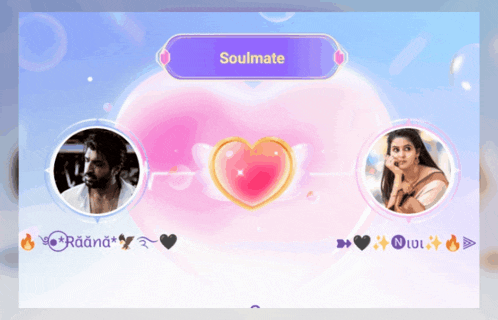 a picture of a man and a woman with the words soulmate in the corner