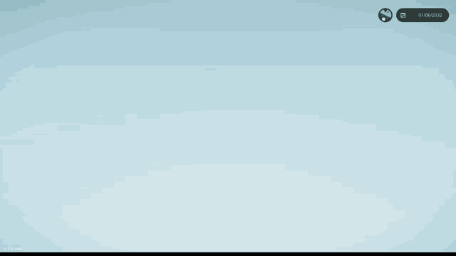an aerial view of a landscape with the time displayed as 1:04