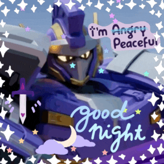 a picture of a robot that says i 'm angry and peaceful good night