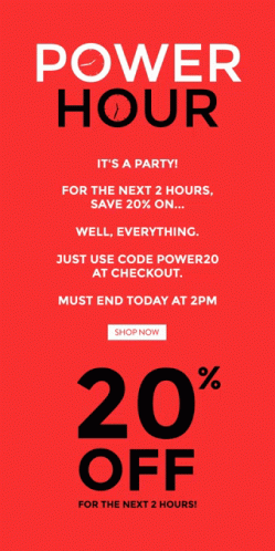 Power Hour 20percent Discount GIF - Power Hour 20percent Discount Its A Party GIFs