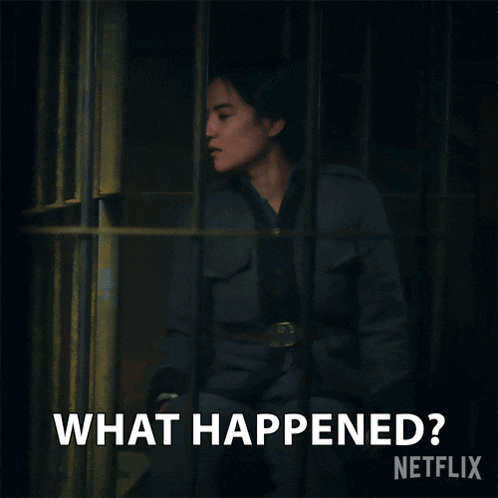 a picture of a woman behind bars with the words what happened netflix on the bottom