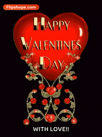 a red heart with the words happy valentine 's day with love on it