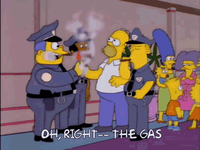 The Simpsons Cheif Wiggum GIF - The Simpsons Cheif Wiggum Oh Right The Gas GIFs