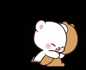 a white teddy bear is holding a brown teddy bear in its arms .