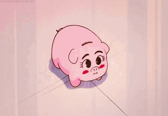 a sailor moon cartoon shows a girl holding a brush