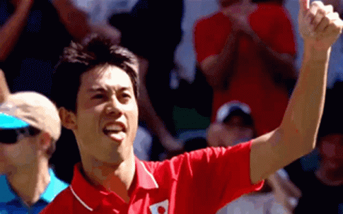 Kei Nishikori Tennis GIF - Kei Nishikori Tennis Tongue Out GIFs