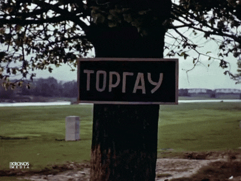a sign hanging from a tree that says topgay