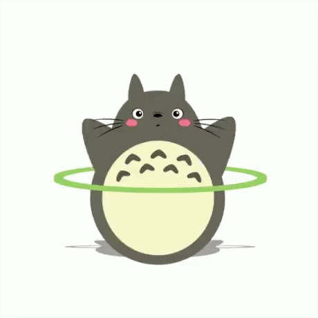 Totoro Hoolahoop GIF - Totoro Hoolahoop Bunny GIFs