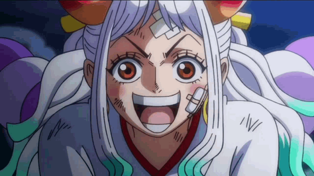 a cartoon character with a bandage on her forehead