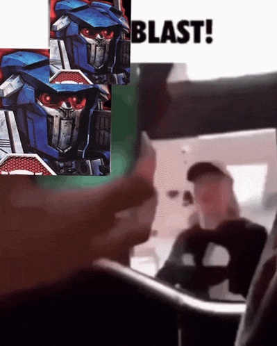 a picture of a robot with the word blast on the bottom