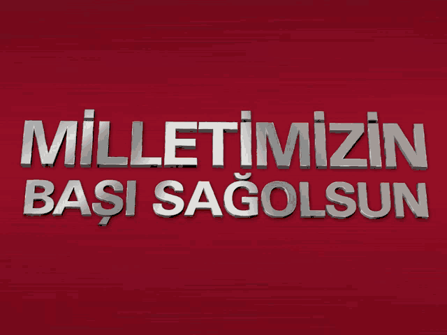 a red background with the words milletimi basi sagol