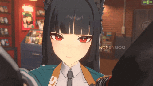 a girl in a video game with the word nopengoo in the corner