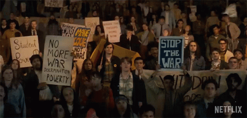 Protest The Trial Of The Chicago7 GIF - Protest The Trial Of The Chicago7 Protesting GIFs
