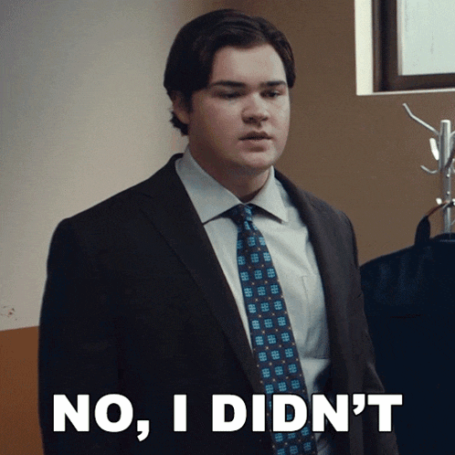 a man in a suit says no i didn 't