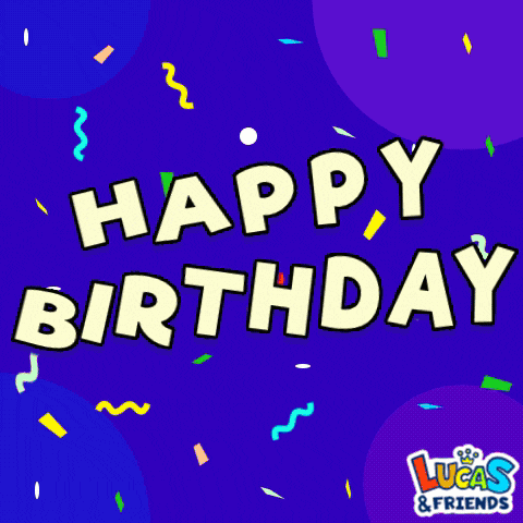 a green background with the words happy birthday lucas and friends