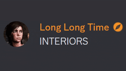 a picture of a girl with the words long long time interiors below it