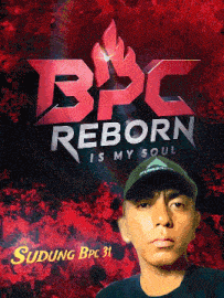 a man stands in front of a bpc reborn is my soul sign
