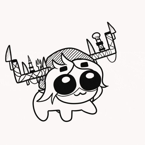 a black and white drawing of a person with horns and a sign that says ' freedom ' on it