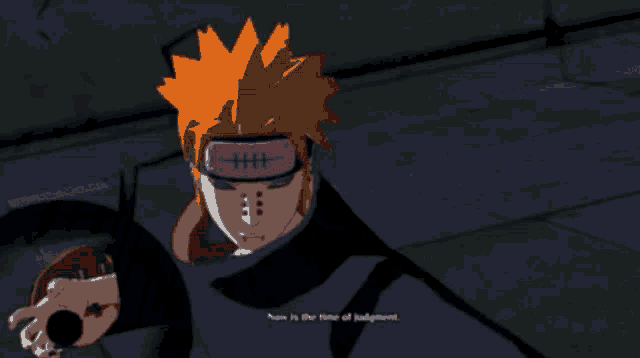 a cartoon character with red hair and a headband that says hhh on it