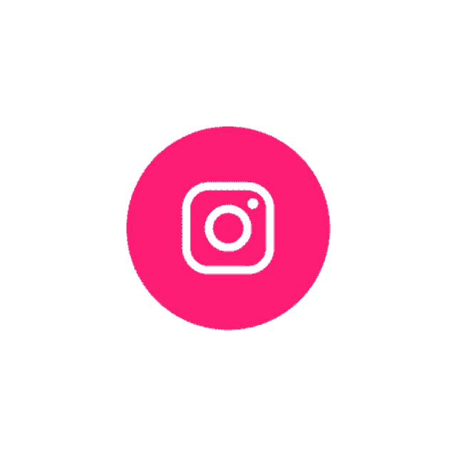 a pink circle with an instagram logo inside of it