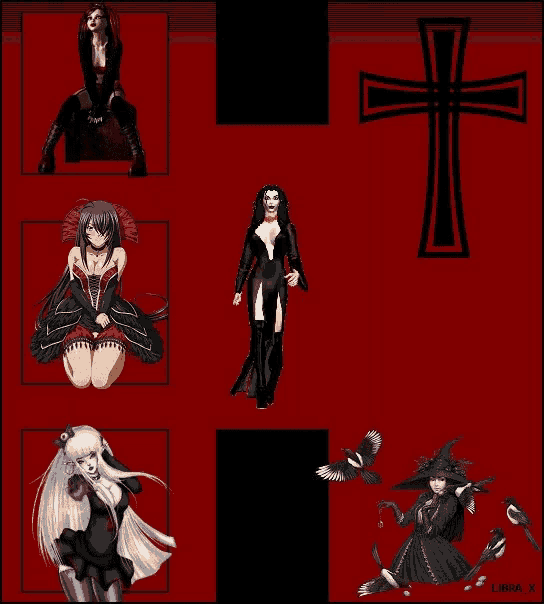 a collage of images with a cross in the center