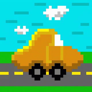 Pixel Art Car GIF
