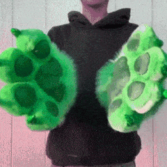 Fursuit Green GIF - Fursuit Green Paws GIFs