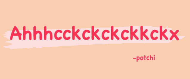 a brush stroke with the words ahhhcckckckckckx written in red