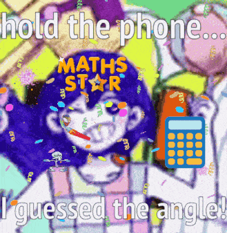 a maths star poster with a calculator in the foreground