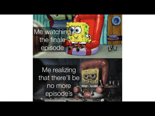 a cartoon of spongebob sitting on a couch and a cartoon of spongebob sitting in a chair