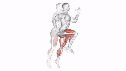 a 3d rendering of a man doing a jumping exercise