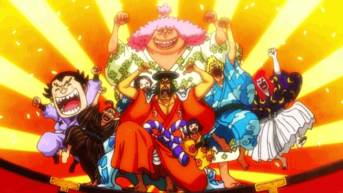 Oden And Nine Red Scabbards One Piece GIF - Oden And Nine Red Scabbards One Piece Kozuki Oden GIFs