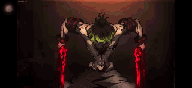 a drawing of a demon with the words demon blood art written below it
