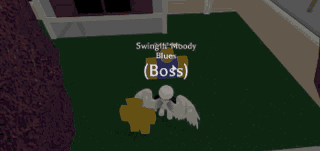 a circle with the words swingin ' moody blues boss