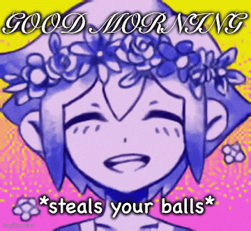 a good morning greeting card with a girl wearing a flower crown on her head