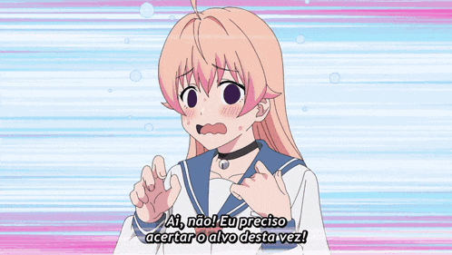 a girl in a sailor suit says ai nao! eu preciso acertar o arvo desta vez