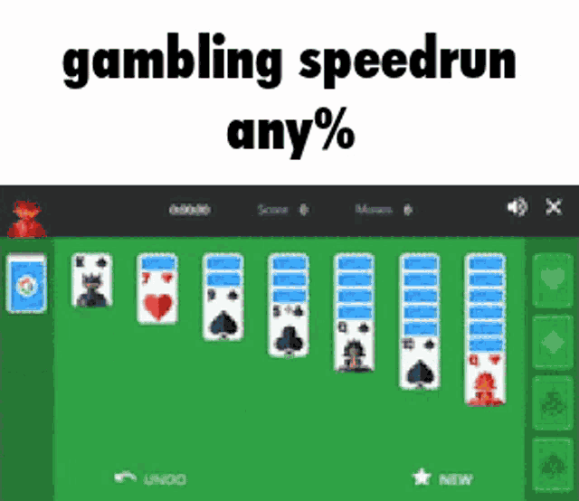 Gambling Speedrun GIF - Gambling Speedrun Solitaire GIFs