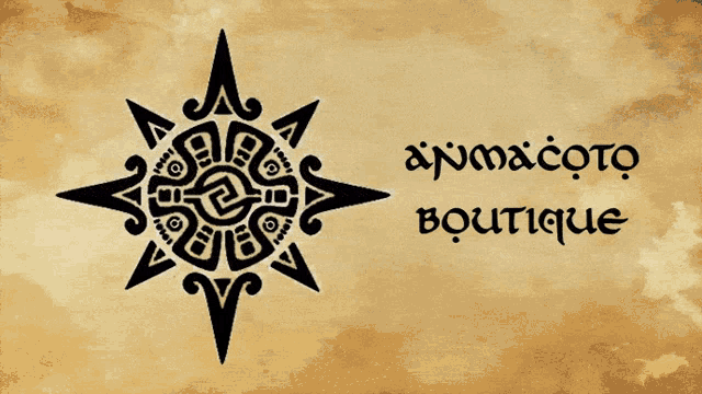 a logo for a boutique with a sun in the middle