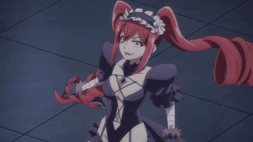 a girl with red hair is laying on the ground in a dark room