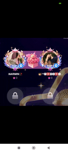 a screenshot of a game with two players named narmin and fakrob .
