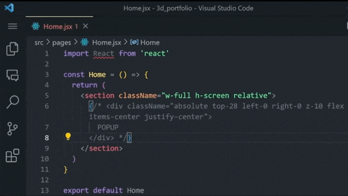 a screenshot of a program called homejsx