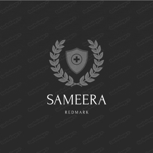 a logo for sameera redmark with a laurel wreath