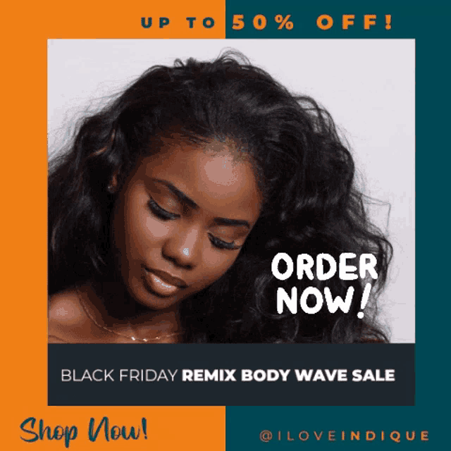 a black friday remix body wave sale advertisement