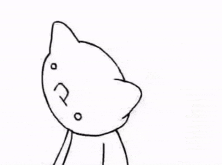 a black and white drawing of a cat with a tear coming out of its eye .